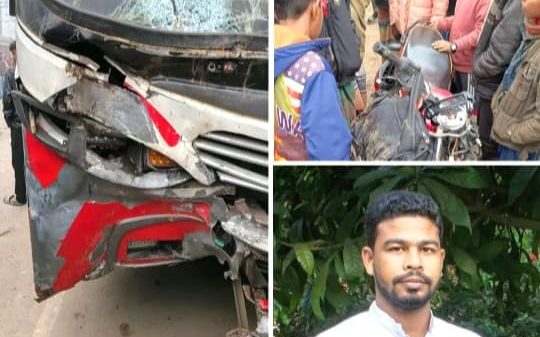 ভুরুঙ্গামারীতে বাস-মোটরসাইকেলের মুখোমুখি সংঘর্ষে যুবক নিহত